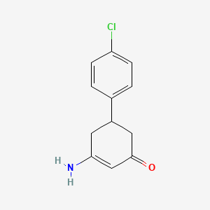 molecular formula C12H12ClNO B2618977 3-Amino-5-(4-chlorophenyl)cyclohex-2-en-1-one CAS No. 478064-04-9