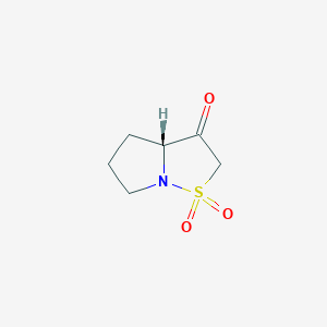 molecular formula C6H9NO3S B2618978 (3Ar)-1,1-dioxo-3a,4,5,6-tetrahydropyrrolo[1,2-b][1,2]thiazol-3-one CAS No. 2287250-05-7