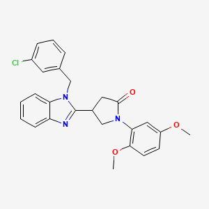 4-[1-(3-chlorobenzyl)-1H-benzimidazol-2-yl]-1-(2,5-dimethoxyphenyl)pyrrolidin-2-one