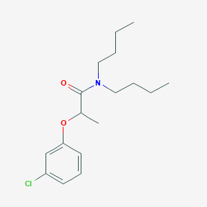 molecular formula C17H26ClNO2 B261899 N,N-dibutyl-2-(3-chlorophenoxy)propanamide 