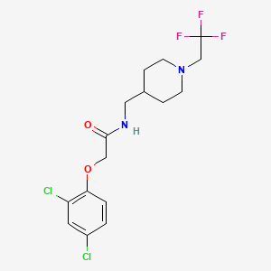 2-(2,4-Dichlorophenoxy)-N-[[1-(2,2,2-trifluoroethyl)piperidin-4-yl]methyl]acetamide