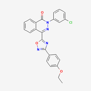 molecular formula C24H17ClN4O3 B2618999 2-(3-chlorophenyl)-4-[3-(4-ethoxyphenyl)-1,2,4-oxadiazol-5-yl]phthalazin-1(2H)-one CAS No. 1291859-92-1