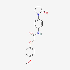 2-(4-methoxyphenoxy)-N-(4-(2-oxopyrrolidin-1-yl)phenyl)acetamide