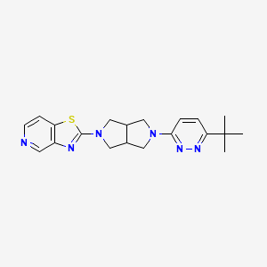 2-[2-(6-Tert-butylpyridazin-3-yl)-1,3,3a,4,6,6a-hexahydropyrrolo[3,4-c]pyrrol-5-yl]-[1,3]thiazolo[4,5-c]pyridine
