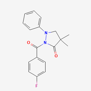 2-(4-Fluorobenzoyl)-4,4-dimethyl-1-phenylpyrazolidin-3-one