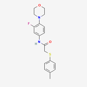 N-(3-fluoro-4-morpholinophenyl)-2-[(4-methylphenyl)sulfanyl]acetamide