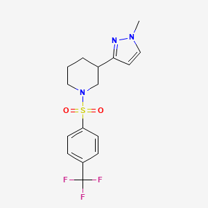3-(1-methyl-1H-pyrazol-3-yl)-1-((4-(trifluoromethyl)phenyl)sulfonyl)piperidine