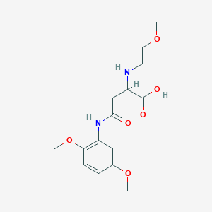 molecular formula C15H22N2O6 B2619023 4-((2,5-Dimethoxyphenyl)amino)-2-((2-methoxyethyl)amino)-4-oxobutanoic acid CAS No. 1047992-91-5