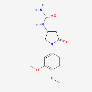 1-(1-(3,4-Dimethoxyphenyl)-5-oxopyrrolidin-3-yl)urea