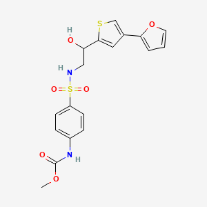 methyl N-[4-({2-[4-(furan-2-yl)thiophen-2-yl]-2-hydroxyethyl}sulfamoyl)phenyl]carbamate