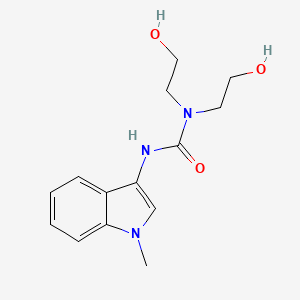 1,1-bis(2-hydroxyethyl)-3-(1-methyl-1H-indol-3-yl)urea