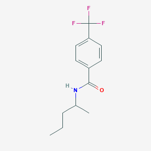 molecular formula C13H16F3NO B261904 N-(1-methylbutyl)-4-(trifluoromethyl)benzamide 