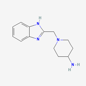 molecular formula C13H18N4 B2619043 1-(1H-benzimidazol-2-ylmethyl)piperidin-4-amine CAS No. 1098627-56-5