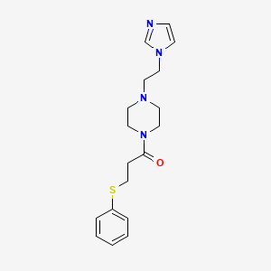 1-(4-(2-(1H-imidazol-1-yl)ethyl)piperazin-1-yl)-3-(phenylthio)propan-1-one