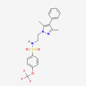 N-(2-(3,5-dimethyl-4-phenyl-1H-pyrazol-1-yl)ethyl)-4-(trifluoromethoxy)benzenesulfonamide