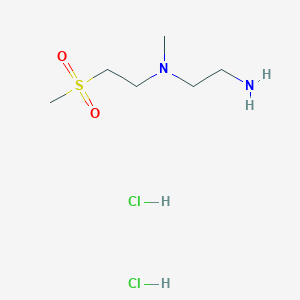molecular formula C6H18Cl2N2O2S B2619058 (2-Aminoethyl)(2-methanesulfonylethyl)methylamine dihydrochloride CAS No. 2089277-84-7
