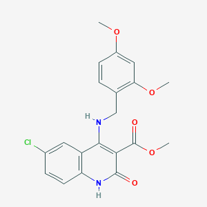 Methyl 6-chloro-4-((2,4-dimethoxybenzyl)amino)-2-oxo-1,2-dihydroquinoline-3-carboxylate