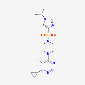 4-Cyclopropyl-5-fluoro-6-[4-(1-propan-2-ylimidazol-4-yl)sulfonylpiperazin-1-yl]pyrimidine