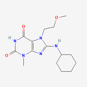 8-(cyclohexylamino)-7-(2-methoxyethyl)-3-methyl-1H-purine-2,6(3H,7H)-dione