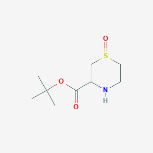 molecular formula C9H17NO3S B2619067 Tert-butyl 1-oxo-1,4-thiazinane-3-carboxylate CAS No. 2248259-07-4