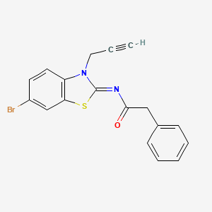 (Z)-N-(6-bromo-3-(prop-2-yn-1-yl)benzo[d]thiazol-2(3H)-ylidene)-2-phenylacetamide