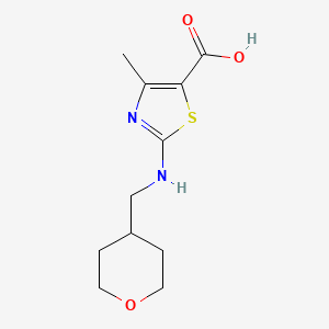 4-methyl-2-[(tetrahydro-2H-pyran-4-ylmethyl)amino]-1,3-thiazole-5-carboxylic acid