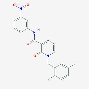 molecular formula C21H19N3O4 B2619089 1-(2,5-dimethylbenzyl)-N-(3-nitrophenyl)-2-oxo-1,2-dihydropyridine-3-carboxamide CAS No. 941952-64-3