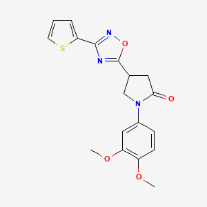 1-(3,4-Dimethoxyphenyl)-4-[3-(2-thienyl)-1,2,4-oxadiazol-5-yl]-2-pyrrolidinone