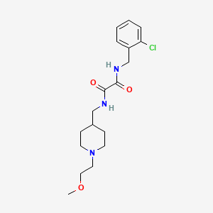 molecular formula C18H26ClN3O3 B2619102 N1-(2-chlorobenzyl)-N2-((1-(2-methoxyethyl)piperidin-4-yl)methyl)oxalamide CAS No. 953199-62-7