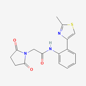 2-(2,5-dioxopyrrolidin-1-yl)-N-(2-(2-methylthiazol-4-yl)phenyl)acetamide