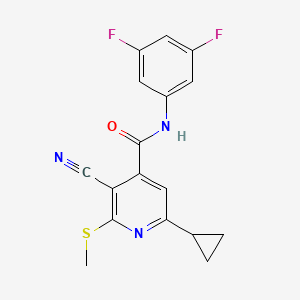 3-cyano-6-cyclopropyl-N-(3,5-difluorophenyl)-2-(methylsulfanyl)pyridine-4-carboxamide