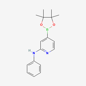 molecular formula C17H21BN2O2 B2619113 N-Phenyl-4-(4,4,5,5-tetramethyl-1,3,2-dioxaborolan-2-YL)pyridin-2-amine CAS No. 2095871-53-5