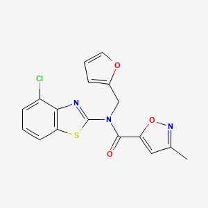 N-(4-chlorobenzo[d]thiazol-2-yl)-N-(furan-2-ylmethyl)-3-methylisoxazole-5-carboxamide