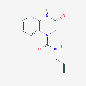 molecular formula C12H13N3O2 B2619117 N-allyl-3-oxo-3,4-dihydroquinoxaline-1(2H)-carboxamide CAS No. 1206986-98-2
