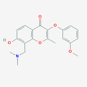 molecular formula C20H21NO5 B2619119 8-((dimethylamino)methyl)-7-hydroxy-3-(3-methoxyphenoxy)-2-methyl-4H-chromen-4-one CAS No. 844453-55-0