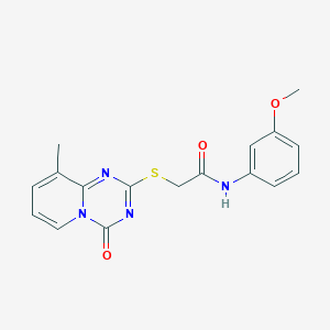 N-(3-methoxyphenyl)-2-(9-methyl-4-oxopyrido[1,2-a][1,3,5]triazin-2-yl)sulfanylacetamide
