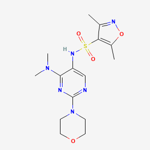 N-(4-(dimethylamino)-2-morpholinopyrimidin-5-yl)-3,5-dimethylisoxazole-4-sulfonamide