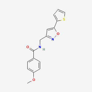 4-methoxy-N-((5-(thiophen-2-yl)isoxazol-3-yl)methyl)benzamide