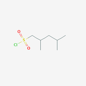molecular formula C7H15ClO2S B2619130 2,4-Dimethylpentane-1-sulfonyl chloride CAS No. 1517201-15-8