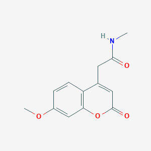 molecular formula C13H13NO4 B2619142 2-(7-methoxy-2-oxo-2H-chromen-4-yl)-N-methylacetamide CAS No. 919861-05-5
