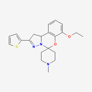 7-Ethoxy-1'-methyl-2-(thiophen-2-yl)-1,10b-dihydrospiro[benzo[e]pyrazolo[1,5-c][1,3]oxazine-5,4'-piperidine]