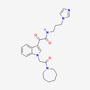 N-(3-(1H-imidazol-1-yl)propyl)-2-(1-(2-(azepan-1-yl)-2-oxoethyl)-1H-indol-3-yl)-2-oxoacetamide