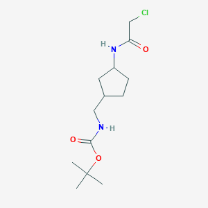 Tert-butyl N-[[3-[(2-chloroacetyl)amino]cyclopentyl]methyl]carbamate