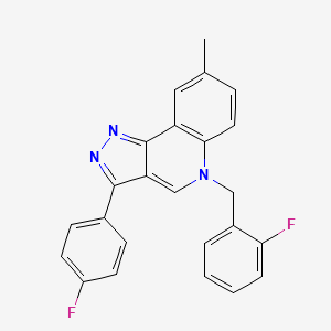molecular formula C24H17F2N3 B2619161 5-(2-fluorobenzyl)-3-(4-fluorophenyl)-8-methyl-5H-pyrazolo[4,3-c]quinoline CAS No. 866345-05-3