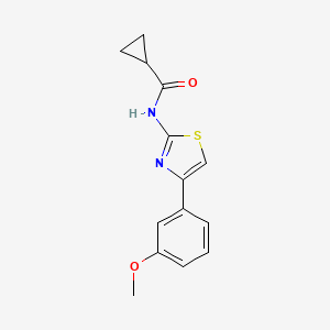molecular formula C14H14N2O2S B2619163 N-[4-(3-methoxyphenyl)-1,3-thiazol-2-yl]cyclopropanecarboxamide CAS No. 536731-87-0