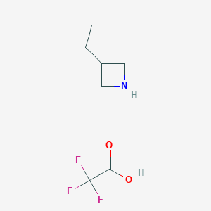 molecular formula C7H12F3NO2 B2619170 3-Ethylazetidine, trifluoroacetic acid CAS No. 1909337-74-1
