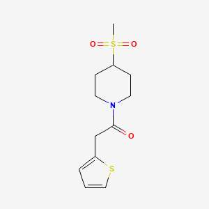 1-(4-(Methylsulfonyl)piperidin-1-yl)-2-(thiophen-2-yl)ethanone