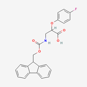 molecular formula C24H20FNO5 B2619179 3-({[(9H-fluoren-9-yl)methoxy]carbonyl}amino)-2-(4-fluorophenoxy)propanoic acid CAS No. 2094502-34-6