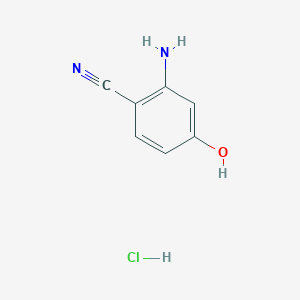 molecular formula C7H7ClN2O B2619180 2-Amino-4-hydroxybenzonitrile;hydrochloride CAS No. 2309468-92-4