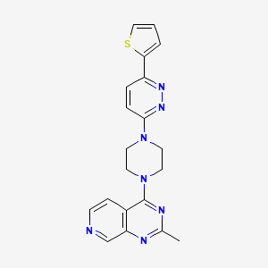 molecular formula C20H19N7S B2619184 2-Methyl-4-[4-(6-thiophen-2-ylpyridazin-3-yl)piperazin-1-yl]pyrido[3,4-d]pyrimidine CAS No. 2380187-17-5